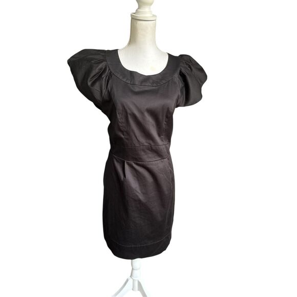 NWT French Connection Lolo Cutout Bow Back Dress Black Size 12 - Picture 2 of 16